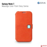 Кожаный чехол Zenus Masstige Color Point Diary Series для Samsung N7100 Galaxy Note 2 (оранжевый)